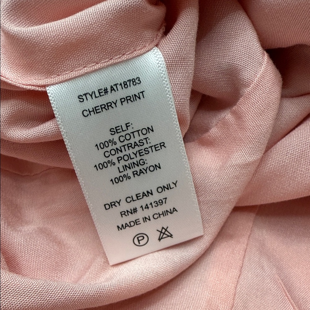 NEW Astr Pink Cherry Print Crop Top size L - Picture 12 of 12